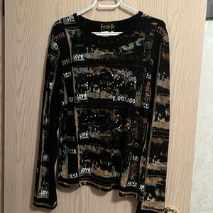 Fresh fx long sleeve shirt. Love& peace shirt. Love the sparkles and sequins.